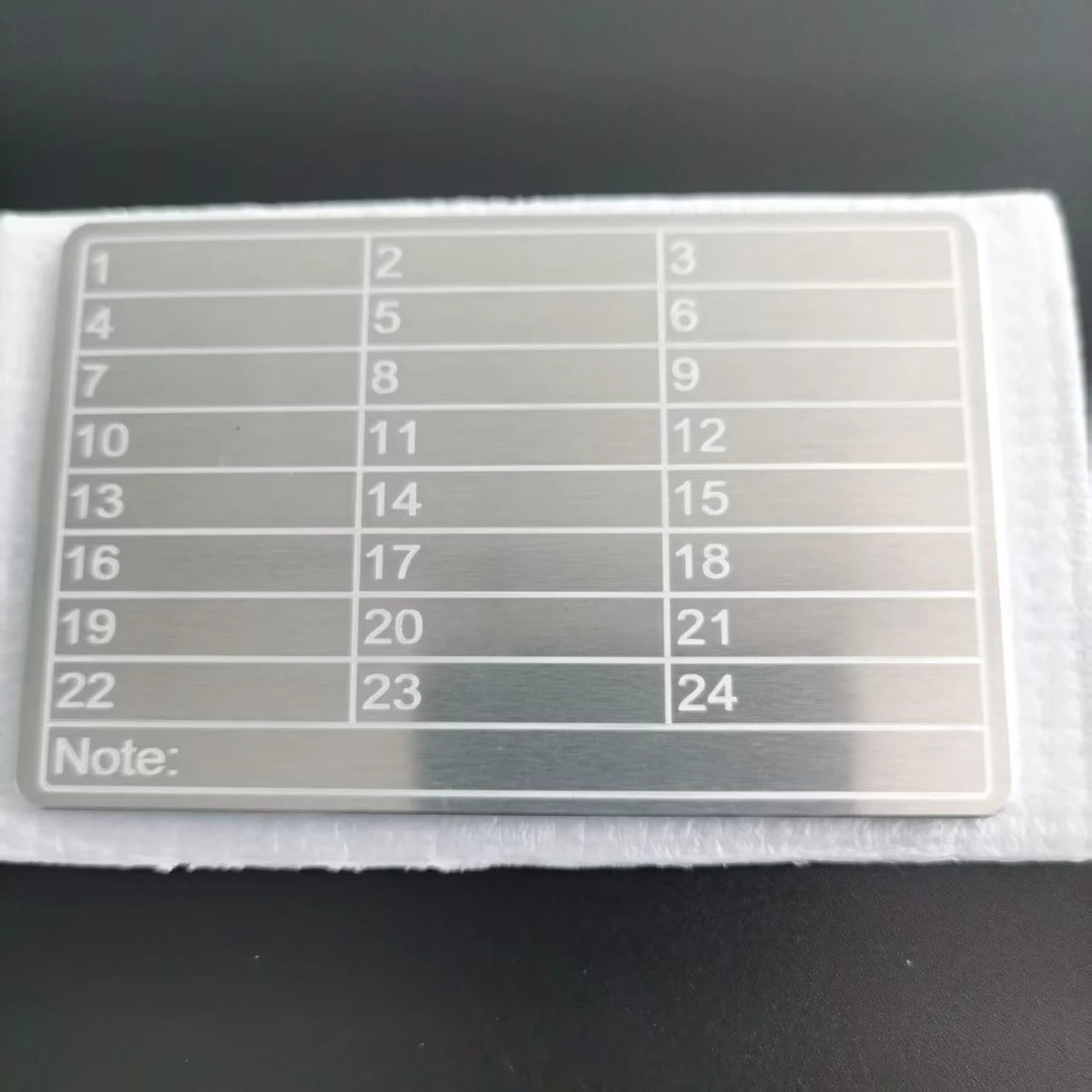 Metal Seed Phrase Backup