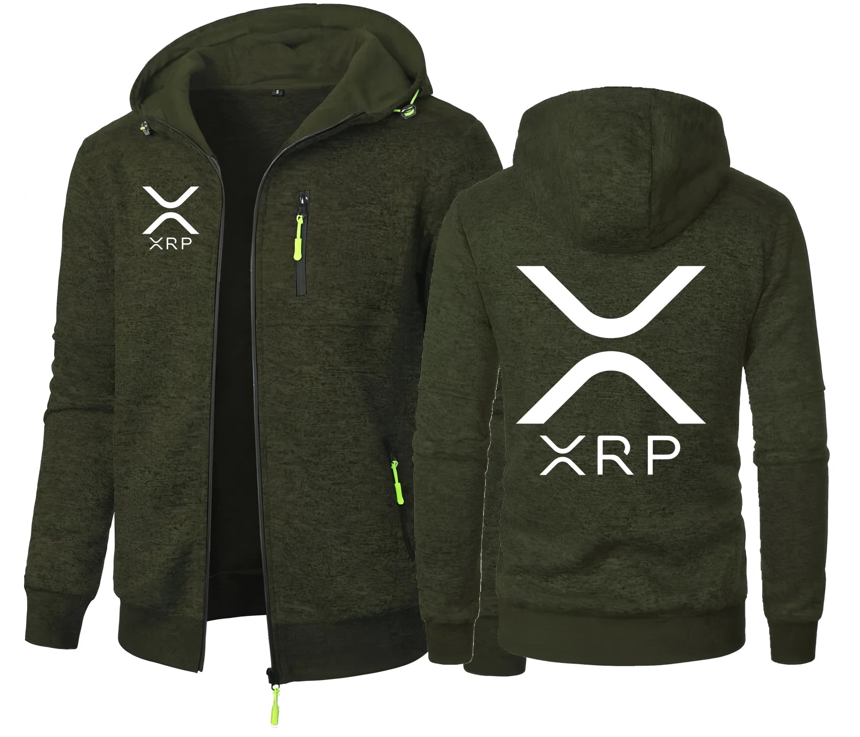 XRP Logo-Style Hoodie – Zip Jacket
