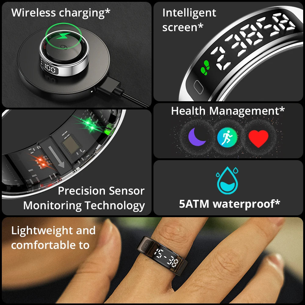 Smart Display Fitness Ring